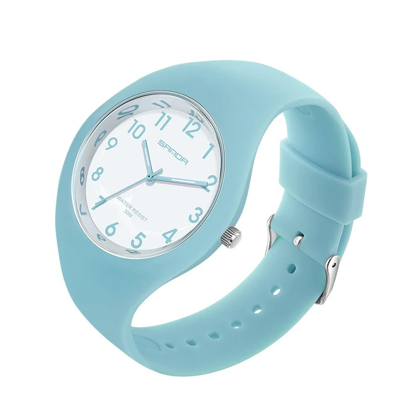 Chic and Vibrant Candy-Color Minimalist Quartz Watch