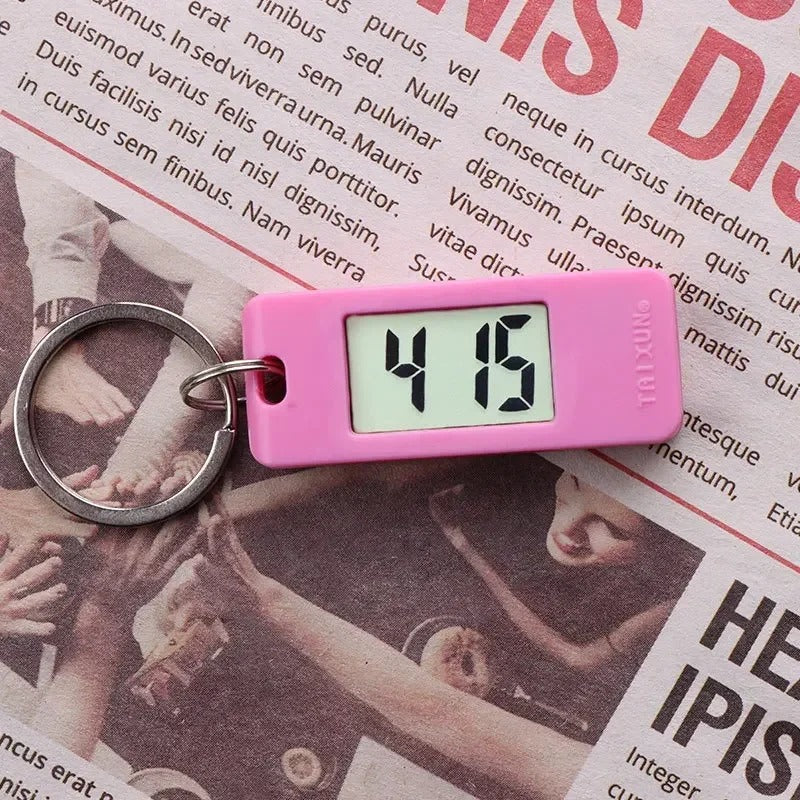 Travel-Friendly Portable Small Digital Hanging Keychain Watch