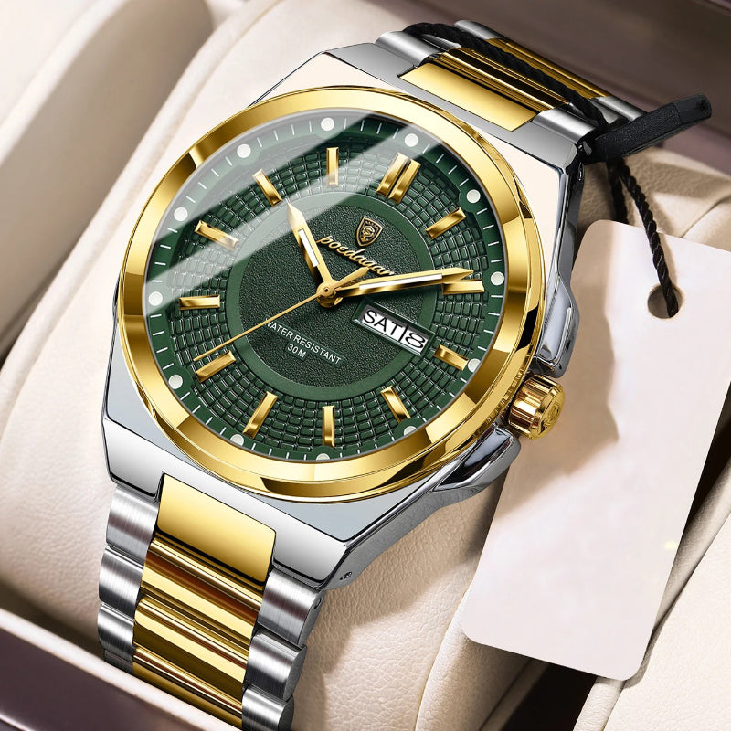 Classic Visual Trend Luminous Stainless Steel Men's Quartz Watch