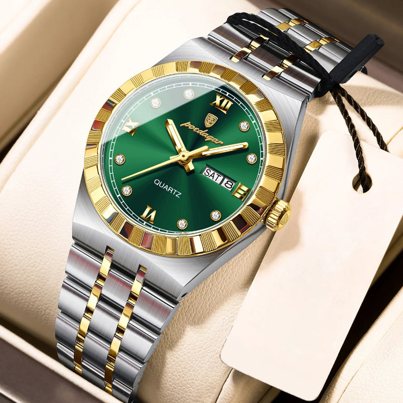 Women's Timeless Elegance Two-tone Design Stainless Steel Quartz Watch