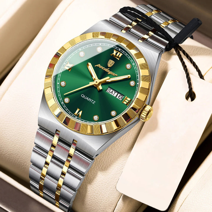 Women's Timeless Elegance Two-tone Design Stainless Steel Quartz Watch