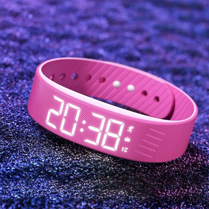 Adjustable Snooze-proof Alarm Digital LED Silicone Bracelet Watch