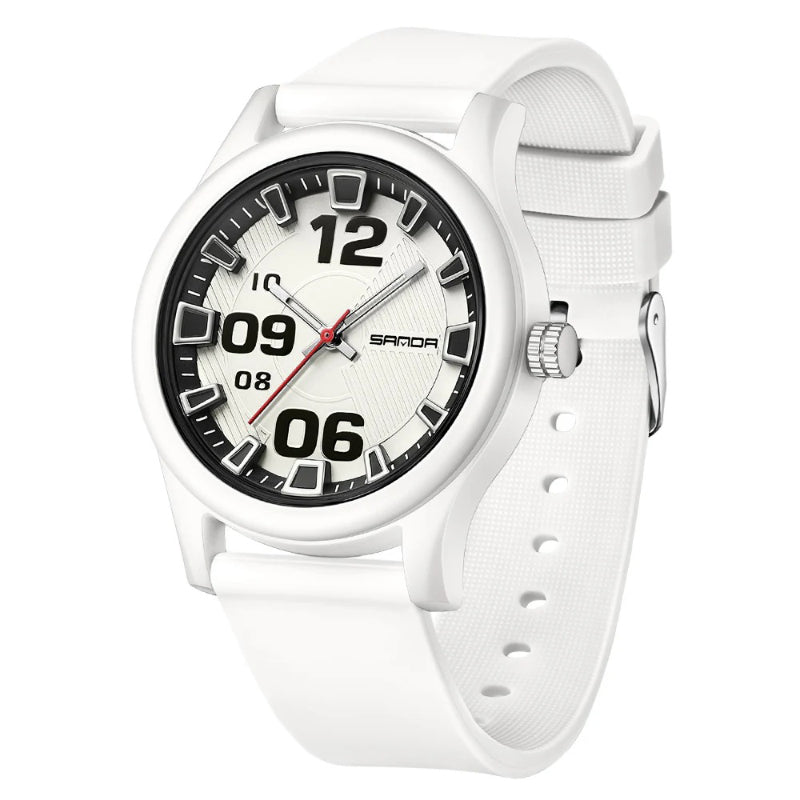 Cool Fashion Dial with Soft Silicone Strap Quartz Watch