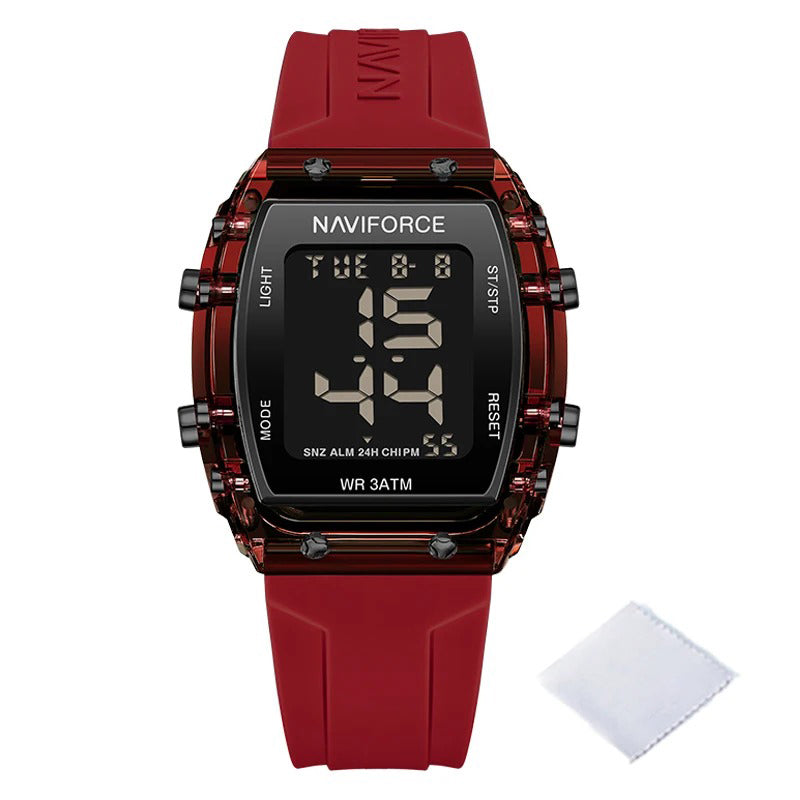 Sport and Casual Elegance Barrel-Shaped Digital Watch for Women