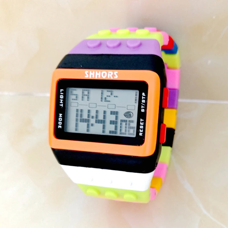 Fun and Bright Building Blocks Digital Fashion Watch