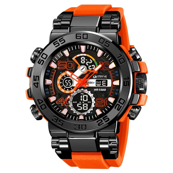 Sports and Fashion Digital-Analog Dual Movement Men's Watch