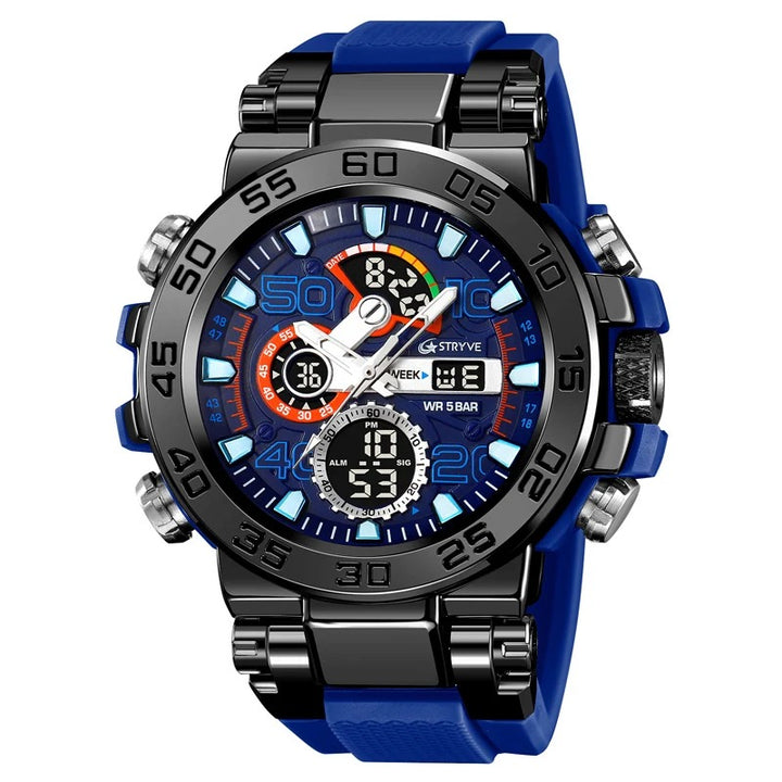 Sports and Fashion Digital-Analog Dual Movement Men's Watch