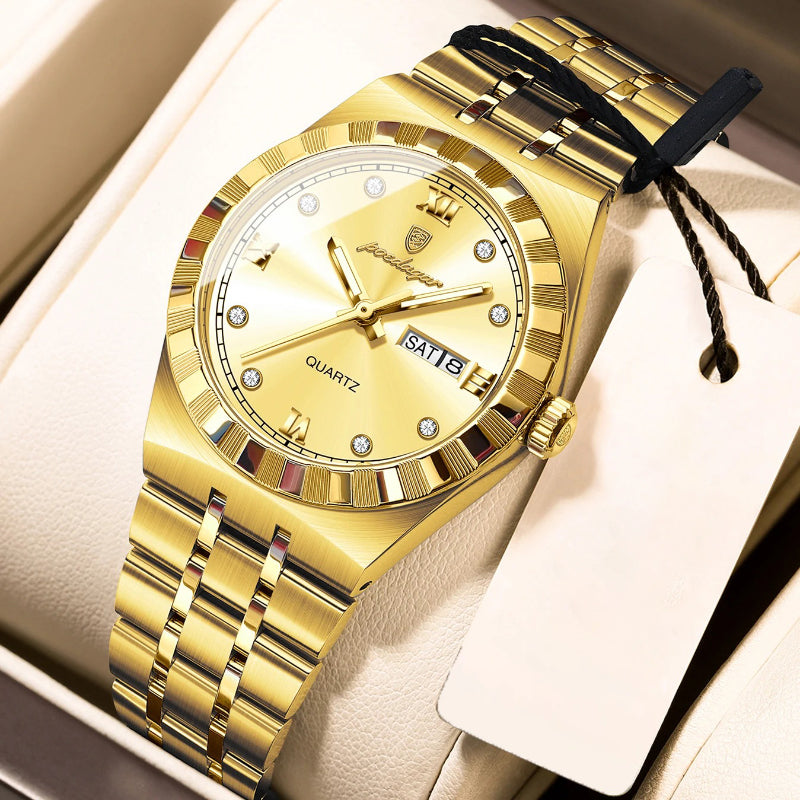 Women's Timeless Elegance Two-tone Design Stainless Steel Quartz Watch
