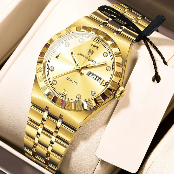 Women's Timeless Elegance Two-tone Design Stainless Steel Quartz Watch