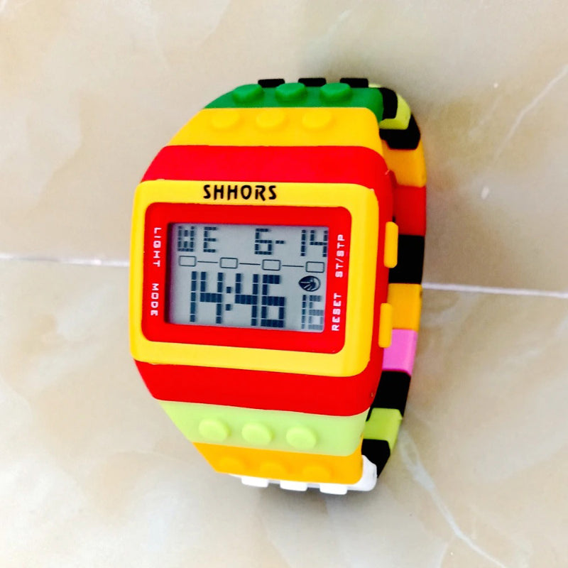 Fun and Bright Building Blocks Digital Fashion Watch