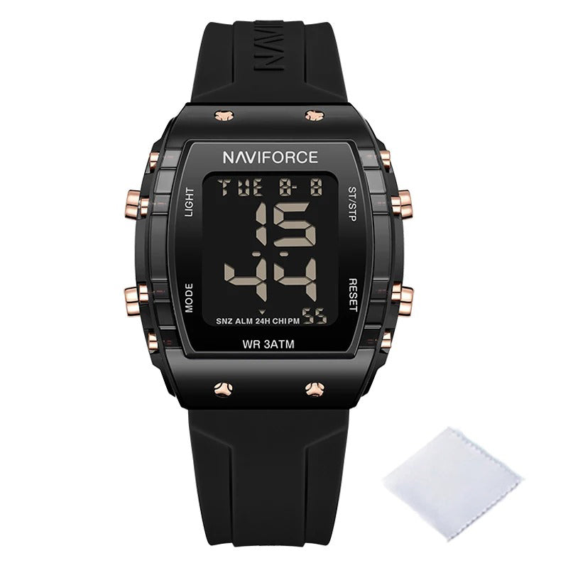 Sport and Casual Elegance Barrel-Shaped Digital Watch for Women