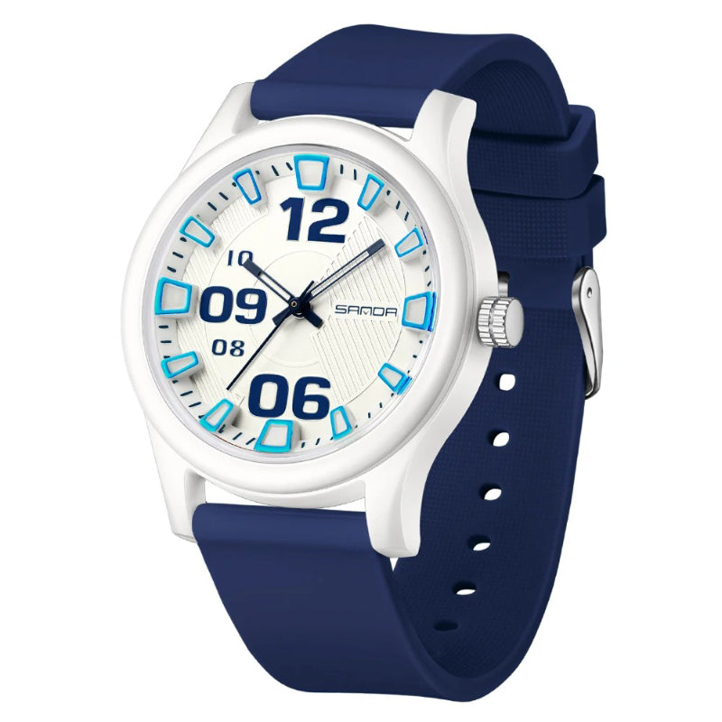 Cool Fashion Dial with Soft Silicone Strap Quartz Watch