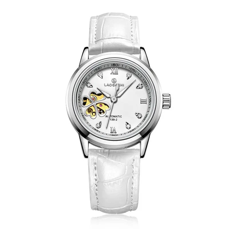 Women's Four-leaf Clover Decorated Automatic Mechanical Wristwatches