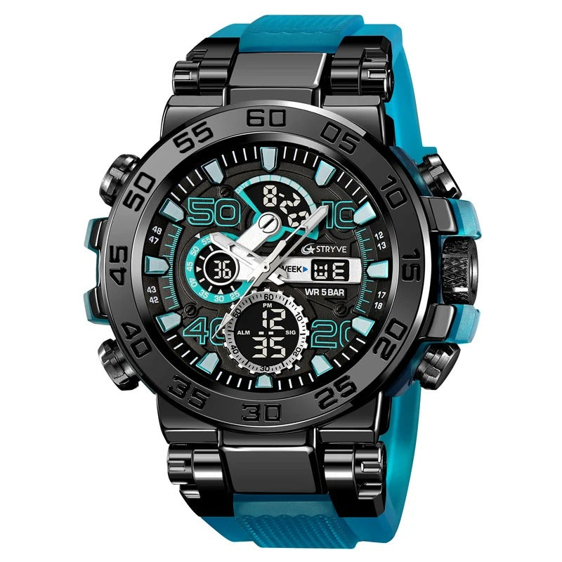 Sports and Fashion Digital-Analog Dual Movement Men's Watch