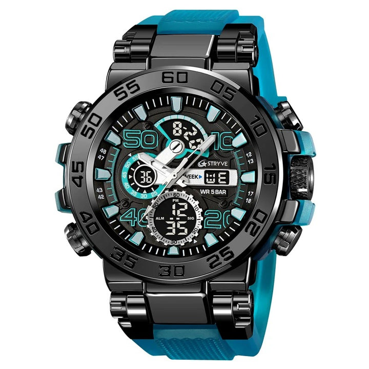 Sports and Fashion Digital-Analog Dual Movement Men's Watch