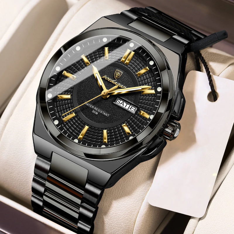 Classic Visual Trend Luminous Stainless Steel Men's Quartz Watch