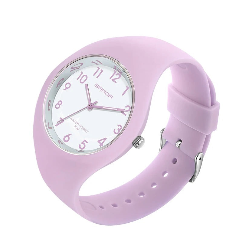 Chic and Vibrant Candy-Color Minimalist Quartz Watch