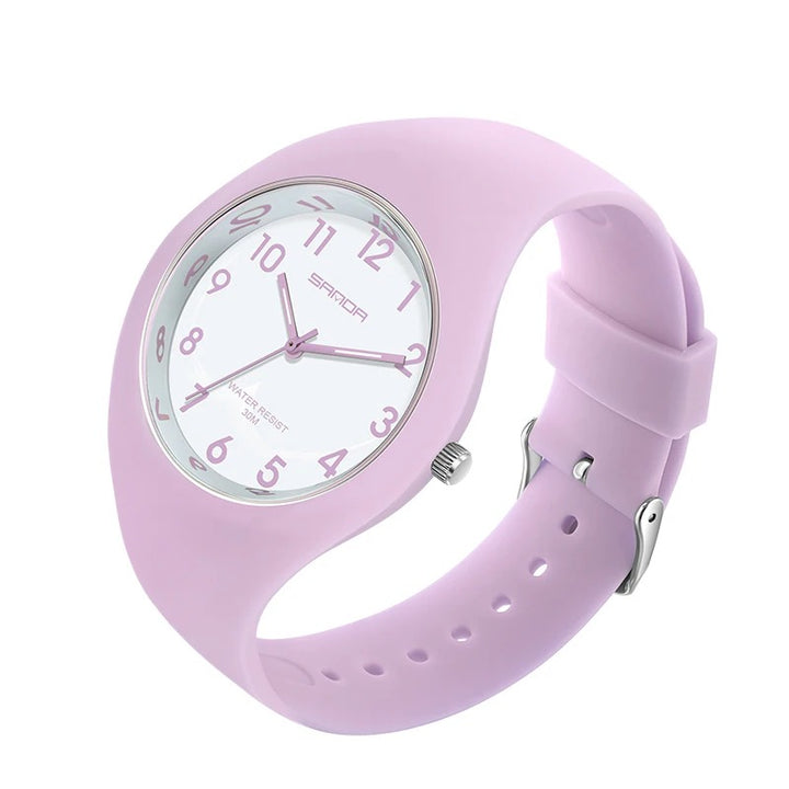 Chic and Vibrant Candy-Color Minimalist Quartz Watch