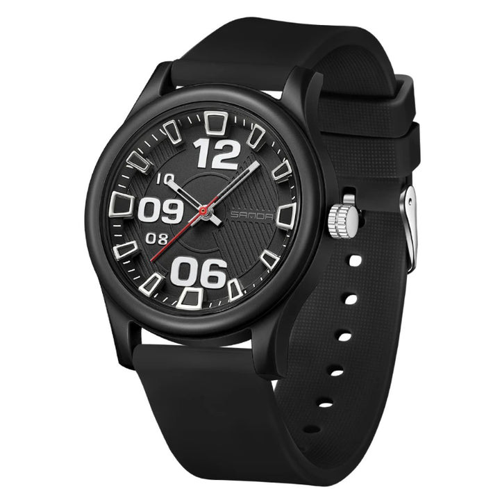 Cool Fashion Dial with Soft Silicone Strap Quartz Watch