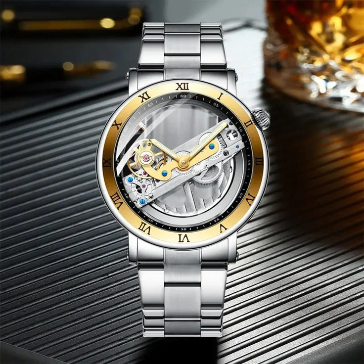 Astonishing Transparent Roman Numeral Skeleton Dial Automatic Mechanical Watch