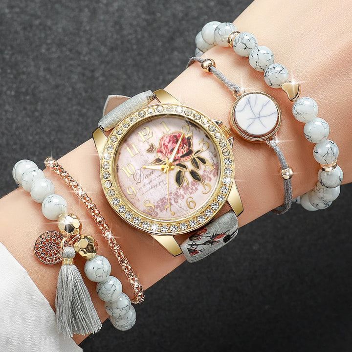 Fashionable Women's Watches with Eiffel Tower and Love-themed Motifs