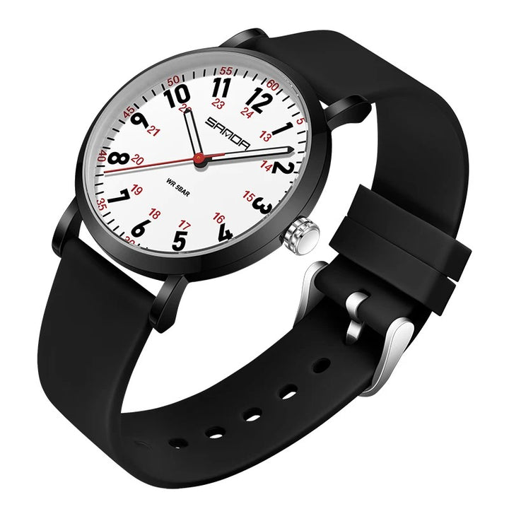 Women's Thin and Light Silicone Band Luminous Quartz Watch