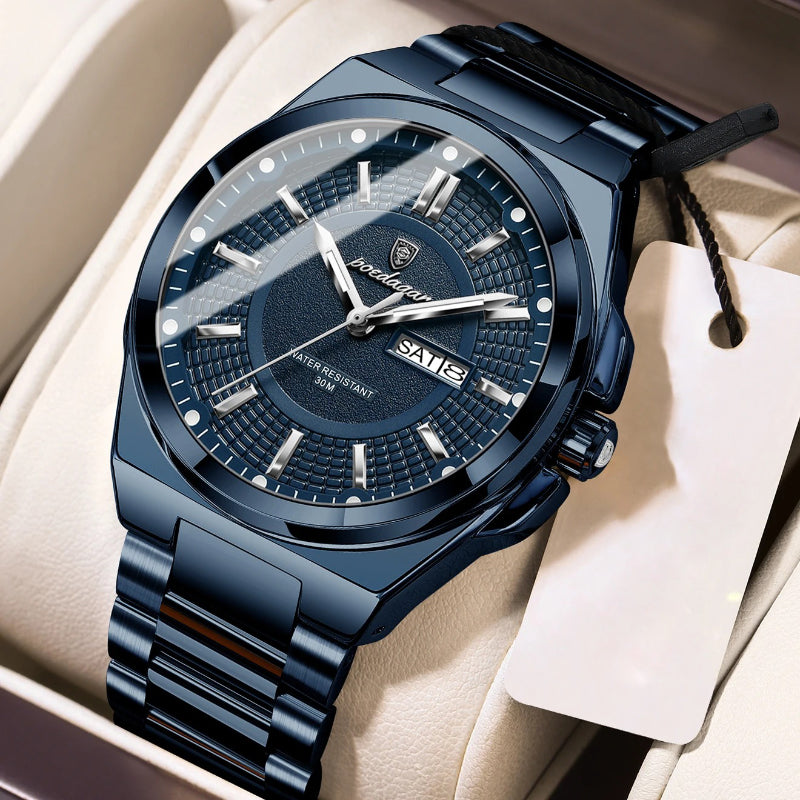 Classic Visual Trend Luminous Stainless Steel Men's Quartz Watch