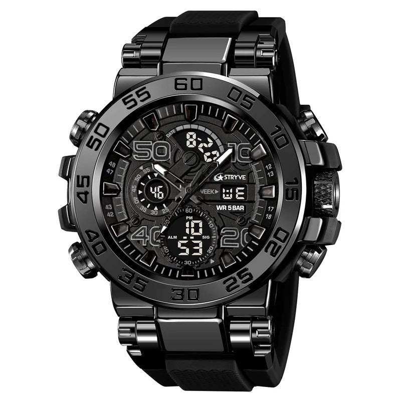 Sports and Fashion Digital-Analog Dual Movement Men's Watch