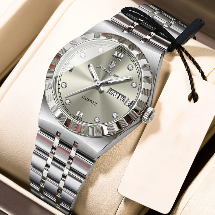Women's Timeless Elegance Two-tone Design Stainless Steel Quartz Watch