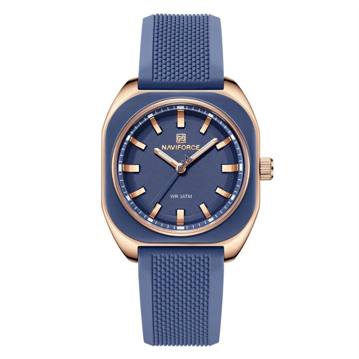 Futuristic Flair Geometric Silicone Quartz Watch for Women