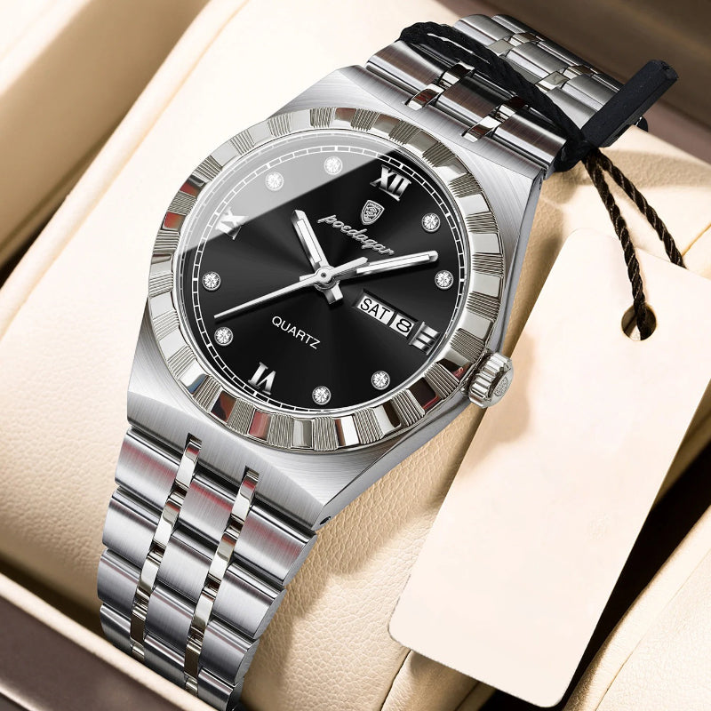 Women's Timeless Elegance Two-tone Design Stainless Steel Quartz Watch