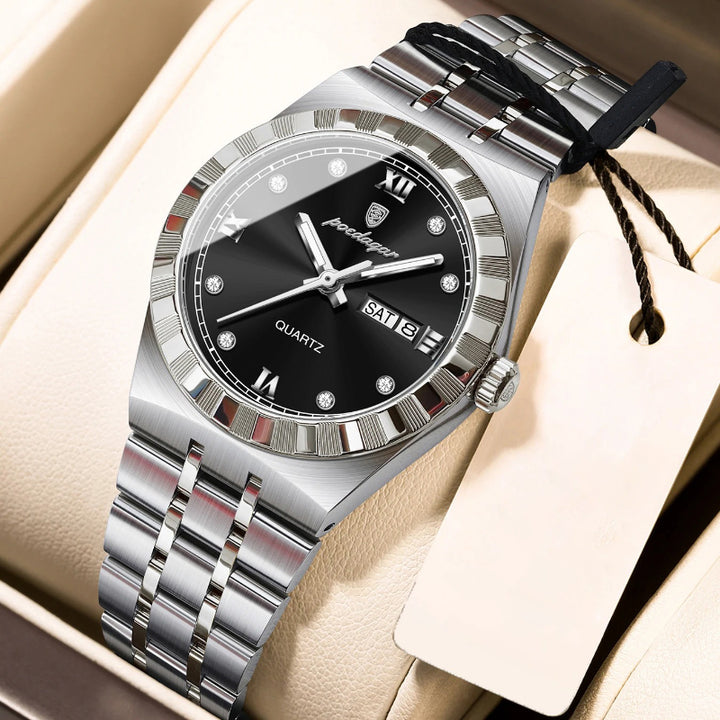 Women's Timeless Elegance Two-tone Design Stainless Steel Quartz Watch