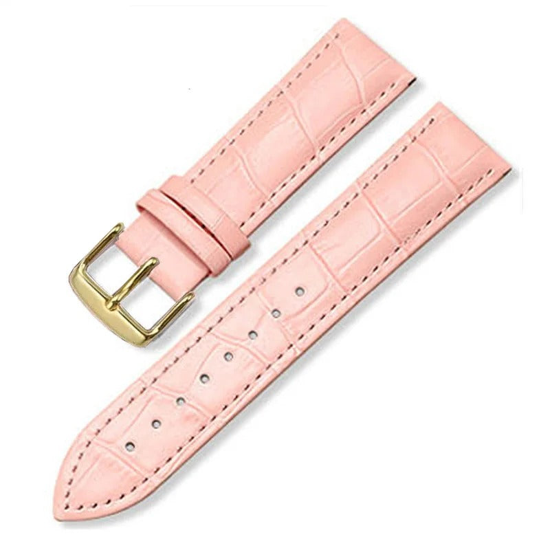 Universal Gold Buckle Leather Replacement Watchbands