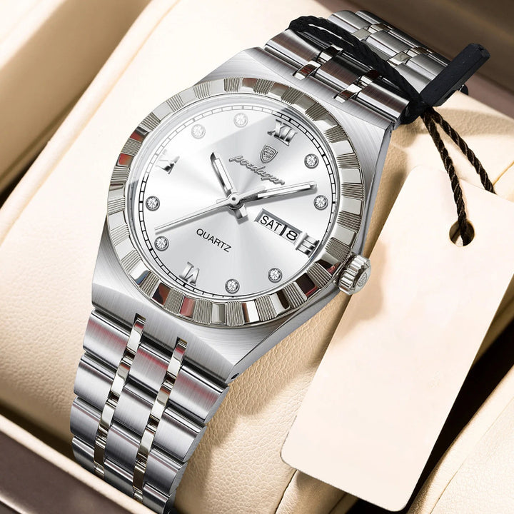 Women's Timeless Elegance Two-tone Design Stainless Steel Quartz Watch