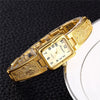 Vintage Luxury Stainless Steel Carved Pattern Bracelet Quartz Watch