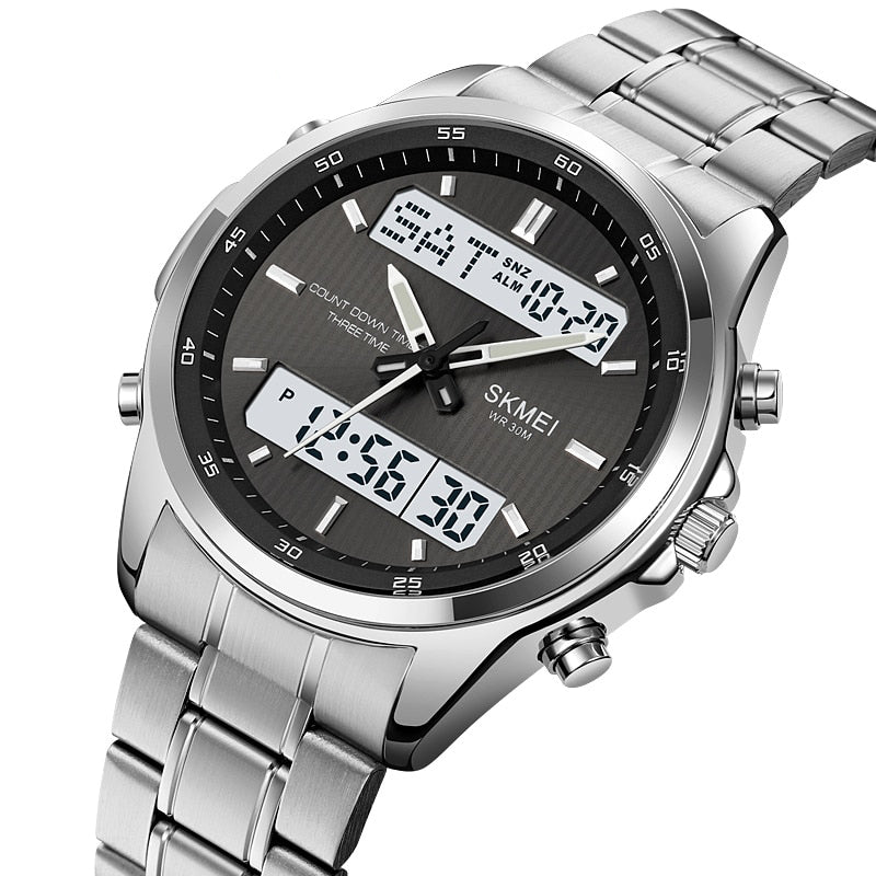 Modern Chronograph Stainless Steel Watch for Men