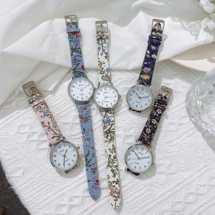 Spring Floral Strap Casual Quartz Watch for Women