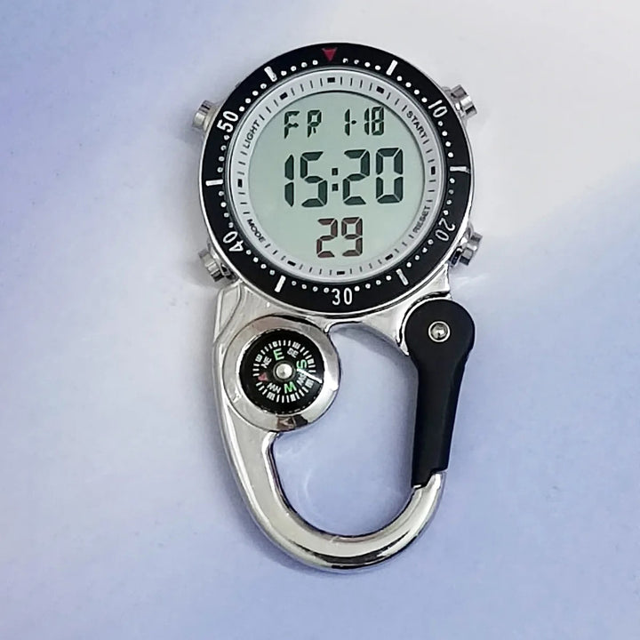 Multi-Functional Digital Carabiner Watch for Outdoor Adventures