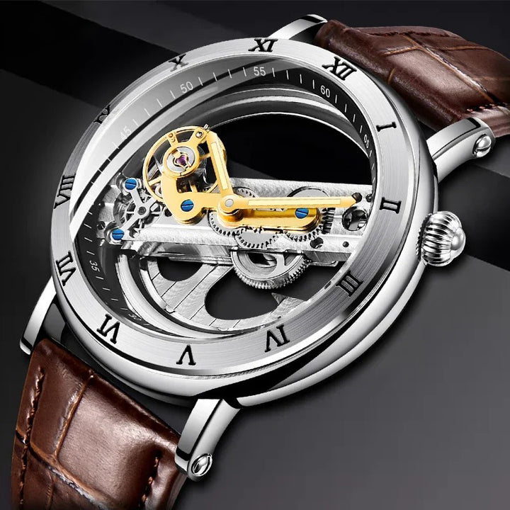 Astonishing Transparent Roman Numeral Skeleton Dial Automatic Mechanical Watch