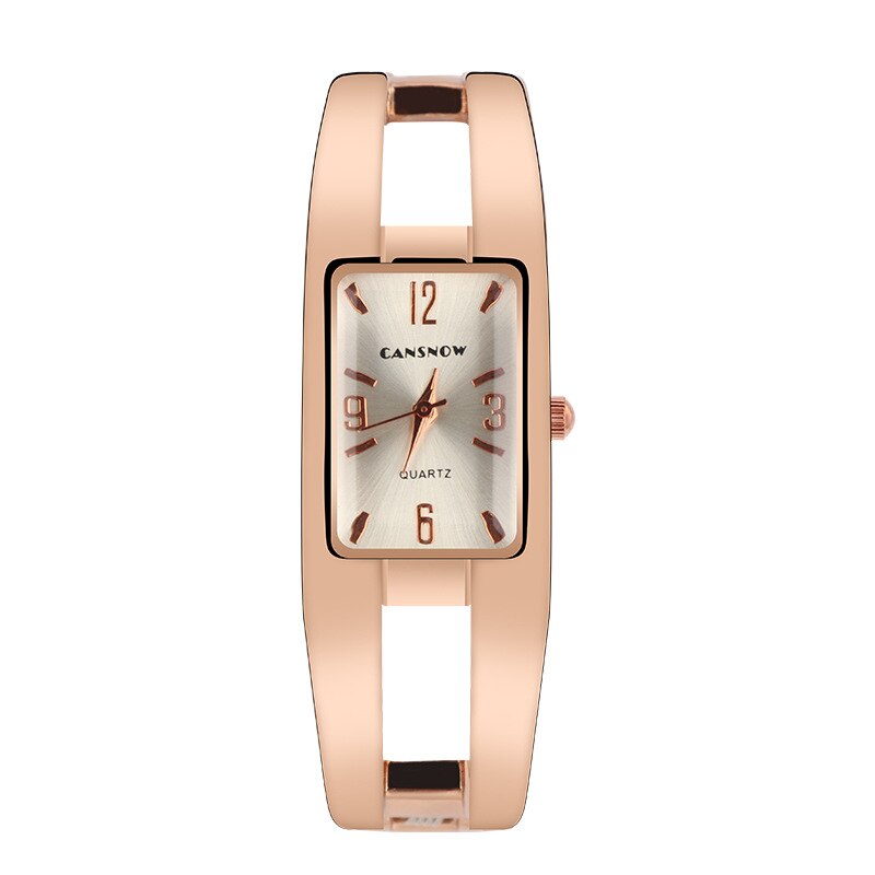 Mini Square Dial Bangle Bracelet Style Quartz Watch