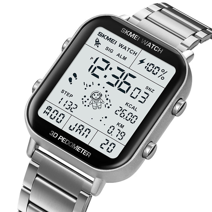 Sleek Outdoor Sports Pedometer Digital Watch for Men