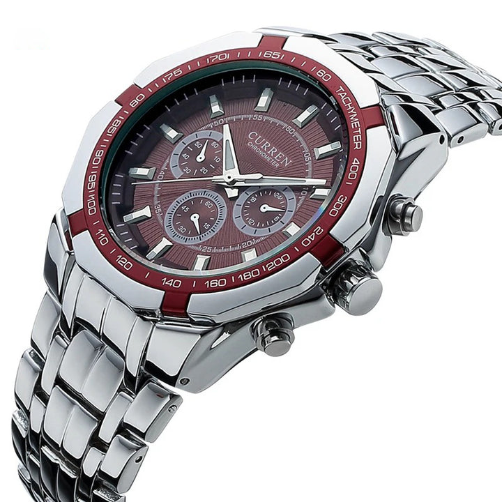 Classic Two-Tone Stainless Steel Quartz Watch for Men