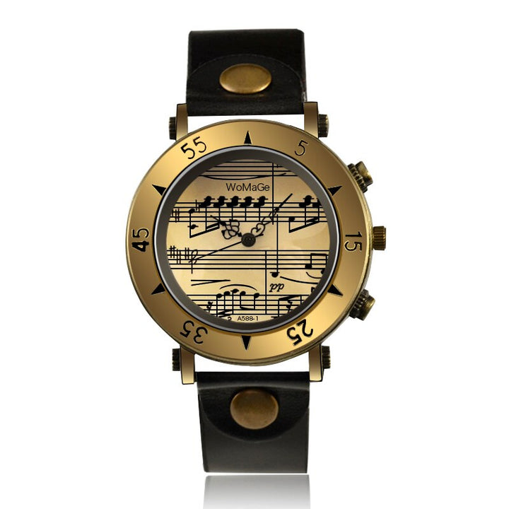 Vintage Style Musical Notes Casual Quartz Watches