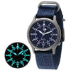 Titanium Quartz Watch with Glow in the Dark Black Dial Display