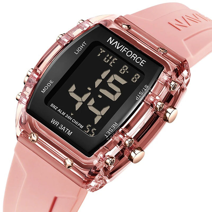 Sport and Casual Elegance Barrel-Shaped Digital Watch for Women