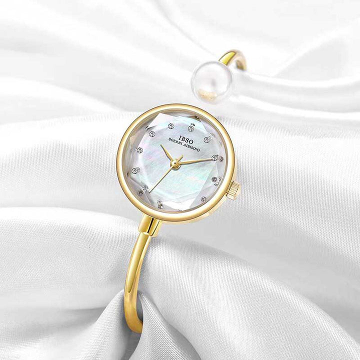 Light and Dainty Bangle Bracelet Quartz Watch for Women