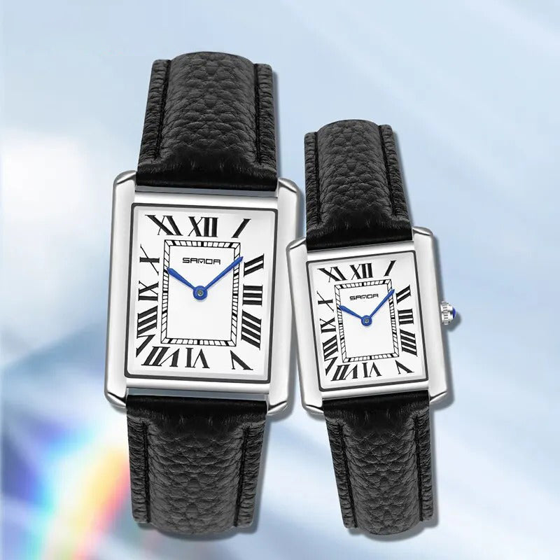 Love and Elegance Roman Numerals Dial Couple Watch