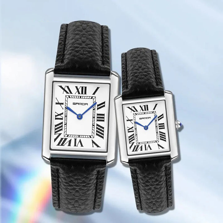 Love and Elegance Roman Numerals Dial Couple Watch