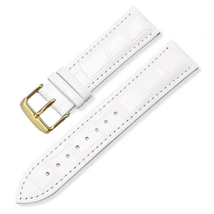 Universal Gold Buckle Leather Replacement Watchbands