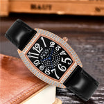 Casual Groovy Dial Display Quartz Watch for Women